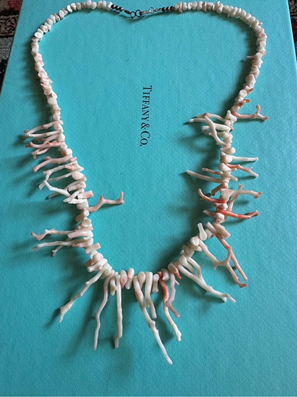 Vintage Raw Branch Coral Beaded Necklace